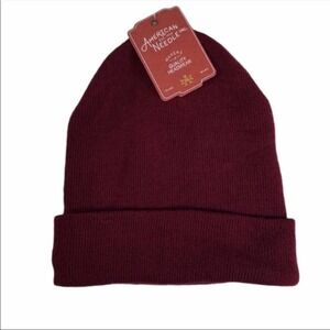 AMERICAN NEEDLE DARK RED BEANIE UNISEX NWT
